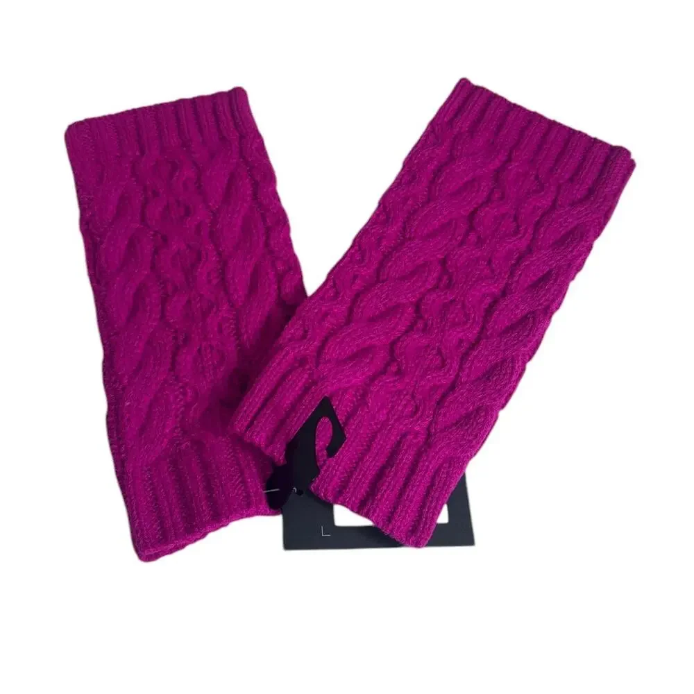 Kate Spade Cable knit Bow Arm Gloves one Size  Marker Pink